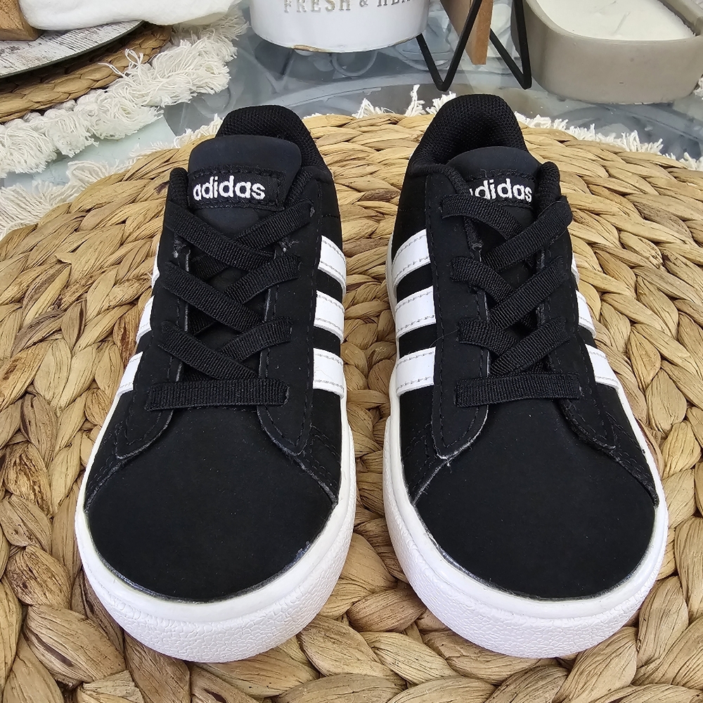 Adidas Kids Black and White Sneakers